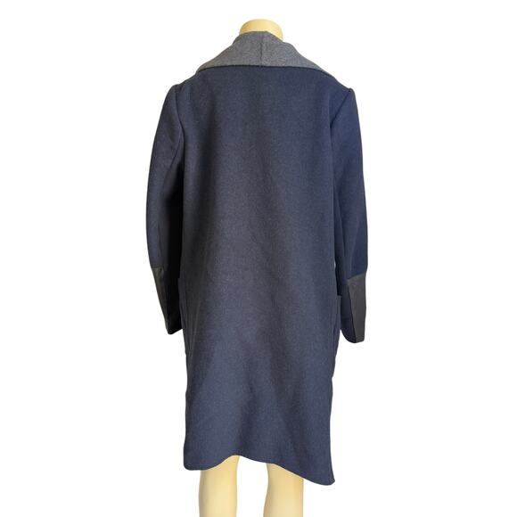 BCBGMAXAZRIA Wool Blend Open Front Coat Funnel Neck Detail Size S - Picture 3 of 9